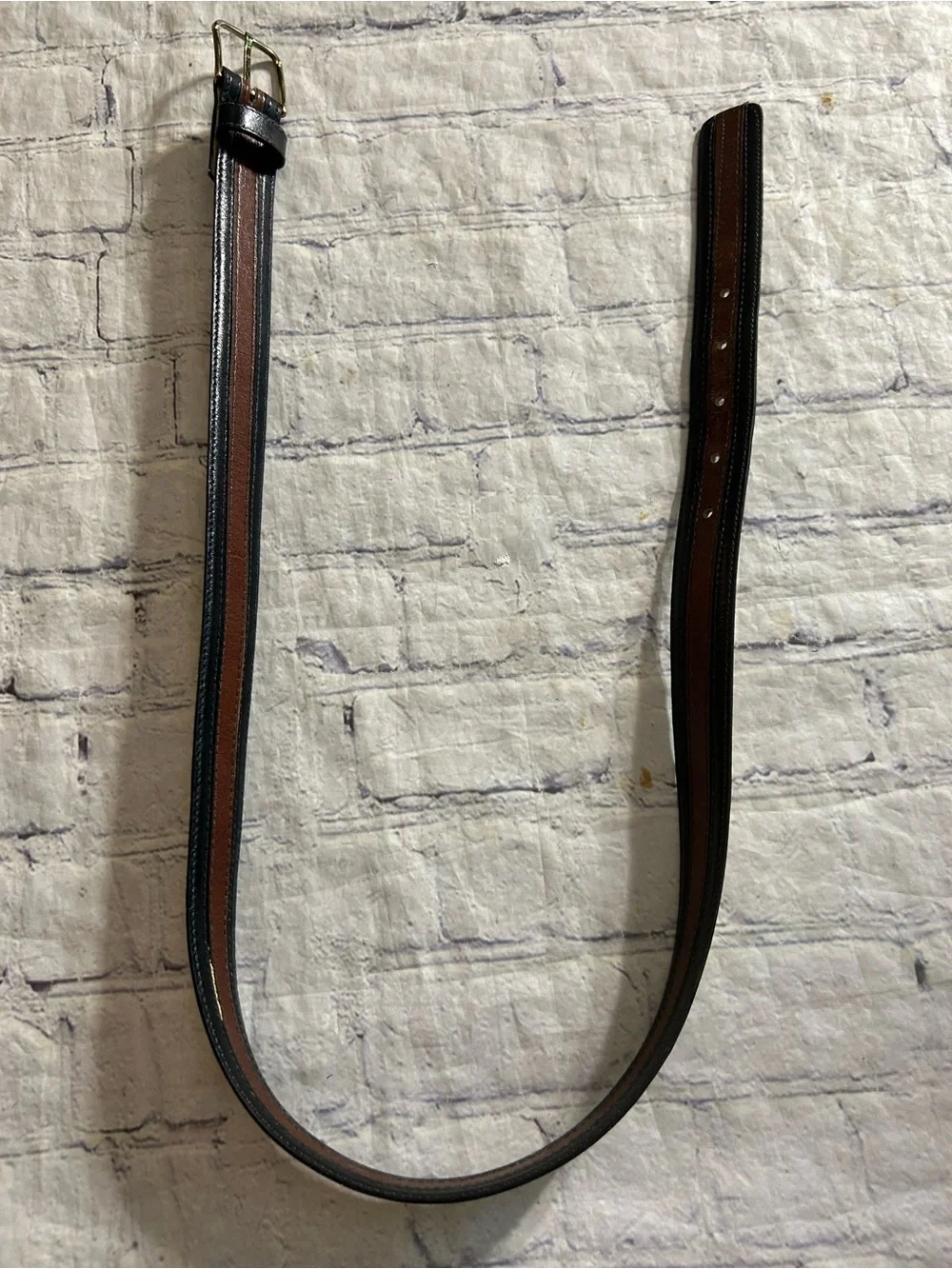 MEDICI FULL GRAIN LEATHER ON COWHIDE VTG & NAVY/TAN STRETCH CROC MEN BELTS